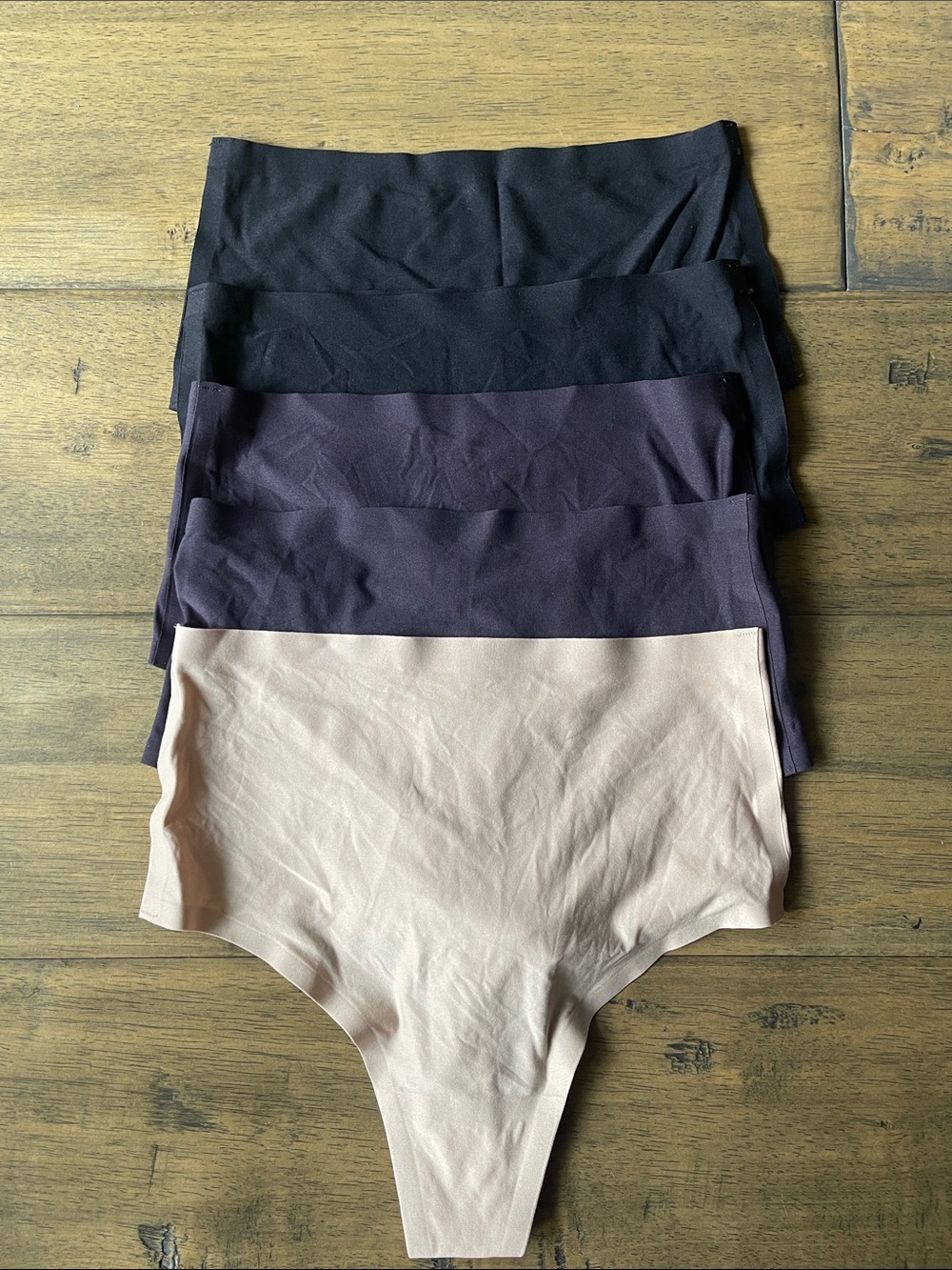 (5) NEW Chantelle soft stretch seamless retro thong panties lot bundle set
